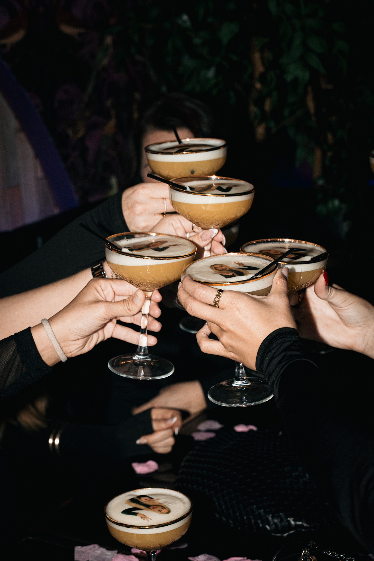 A final pour on the bar.